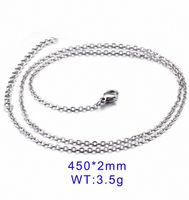 Simple Style Solid Color Titanium Steel Plating 18K Gold Plated Unisex Necklace sku image 2