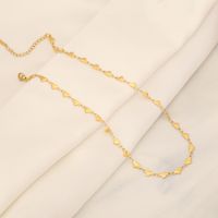 Vintage Style Heart Shape Stainless Steel Malachite Beaded Handmade 18K Gold Plated Women's Pendant Necklace sku image 1