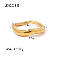 Stainless Steel Zircon Gold Plated sku image 7