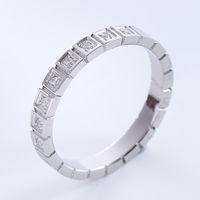 Simple Style Solid Color Stainless Steel Plating Inlay Rhinestones Rose Gold Plated Gold Plated Rings sku image 1