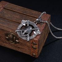 Hip-Hop Vintage Style Axe Stainless Steel No Inlay Men's Pendant Necklace main image 4