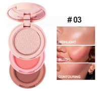 Elegant Solid Color Plastic Blusher sku image 3