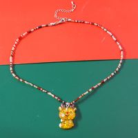 Cute Elk Glass Wholesale Pendant Necklace sku image 6