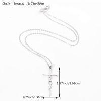 Wholesale Simple Style Classic Style Commute Cross Stainless Steel Plating Pendant Necklace main image 2