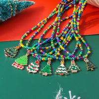 Cute Christmas Tree Glass Wholesale Pendant Necklace main image 4