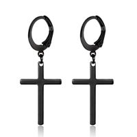 1 Piece 1 Pair Punk Artistic Commute Solid Color Plating Stainless Steel Drop Earrings main image 2