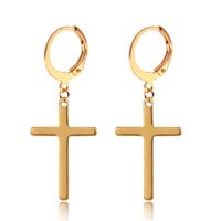 1 Piece 1 Pair Punk Artistic Commute Solid Color Plating Stainless Steel Drop Earrings main image 3