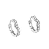 1 Pair Casual Simple Style Solid Color Plating Sterling Silver Earrings sku image 1