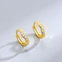 1 Pair Casual Simple Style Solid Color Plating Sterling Silver Earrings main image 2