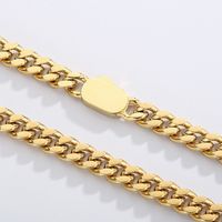 Rostfreier Stahl 18 Karat Vergoldet Einfacher Stil Überzug Geometrisch Armbänder Halskette main image 2
