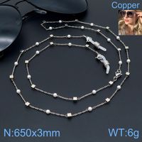 Business Solid Color Titanium Steel Women's Glasses Chain sku image 1