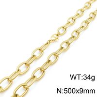 Titanium Steel 18K Gold Plated Hip-Hop Retro Chain Solid Color Necklace sku image 11