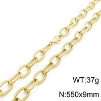 Titanium Steel 18K Gold Plated Hip-Hop Retro Chain Solid Color Necklace sku image 14