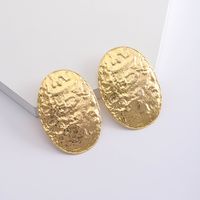 1 Piece Streetwear Oval Plating Alloy Gold Plated Silver Plated Ear Studs sku image 1