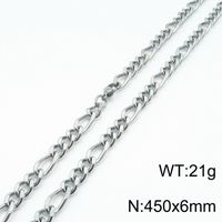 Titanium Steel 18K Gold Plated Hip-Hop Retro Plating Chain Solid Color Necklace sku image 1