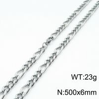 Titanium Steel 18K Gold Plated Hip-Hop Retro Plating Chain Solid Color Necklace sku image 2