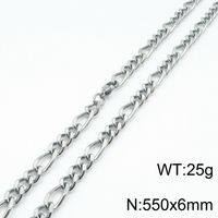 Titanium Steel 18K Gold Plated Hip-Hop Retro Plating Chain Solid Color Necklace sku image 3