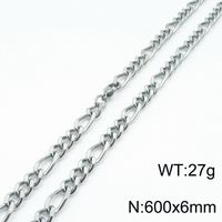 Titanium Steel 18K Gold Plated Hip-Hop Retro Plating Chain Solid Color Necklace sku image 4