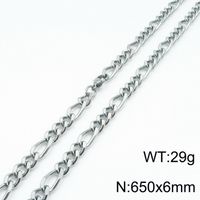 Titanium Steel 18K Gold Plated Hip-Hop Retro Plating Chain Solid Color Necklace sku image 5