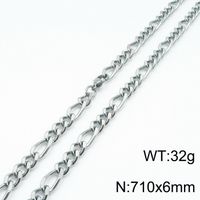 Titanium Steel 18K Gold Plated Hip-Hop Retro Plating Chain Solid Color Necklace sku image 6