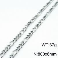 Titanium Steel 18K Gold Plated Hip-Hop Retro Plating Chain Solid Color Necklace sku image 8