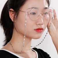أنيق اللون الصامد التيتانيوم الصلب امرأة سلسلة النظارات main image 3