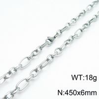 Titanium Steel 18K Gold Plated Classic Style Chain Solid Color Necklace sku image 1