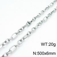 Titanium Steel 18K Gold Plated Classic Style Chain Solid Color Necklace sku image 2