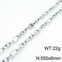 Titanium Steel 18K Gold Plated Classic Style Chain Solid Color Necklace sku image 3