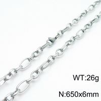 Titanium Steel 18K Gold Plated Classic Style Chain Solid Color Necklace sku image 5