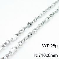 Titanium Steel 18K Gold Plated Classic Style Chain Solid Color Necklace sku image 6