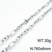 Titanium Steel 18K Gold Plated Classic Style Chain Solid Color Necklace sku image 7