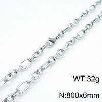 Titanium Steel 18K Gold Plated Classic Style Chain Solid Color Necklace sku image 8
