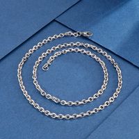 Titanium Steel 18K Gold Plated Simple Style Chain Solid Color Necklace main image 2