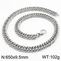 Hip-hop Retro Solid Color Titanium Steel Chain Men's Necklace sku image 26