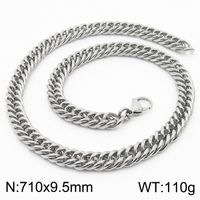 Hip-hop Retro Solid Color Titanium Steel Chain Men's Necklace sku image 27