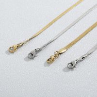 Titanium Steel 18K Gold Plated Classic Style Plating Chain Solid Color Necklace main image 2