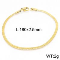 Titanium Steel 18K Gold Plated Classic Style Plating Chain Solid Color Necklace sku image 4