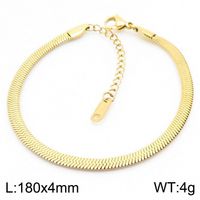 Titanium Steel 18K Gold Plated Classic Style Plating Chain Solid Color Necklace sku image 5