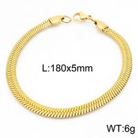 Titanium Steel 18K Gold Plated Classic Style Plating Chain Solid Color Necklace sku image 3
