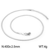 Titanium Steel 18K Gold Plated Classic Style Plating Chain Solid Color Necklace sku image 13
