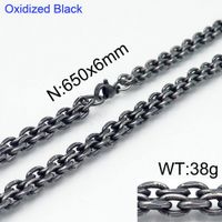 Hip-hop Retro Solid Color Titanium Steel Chain Men's Necklace sku image 3