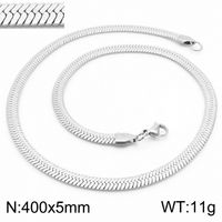 Titanium Steel 18K Gold Plated Classic Style Plating Chain Solid Color Necklace sku image 18