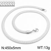 Titanium Steel 18K Gold Plated Classic Style Plating Chain Solid Color Necklace sku image 22