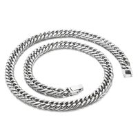 Simple Style Solid Color Titanium Steel Chain Men's Necklace main image 4