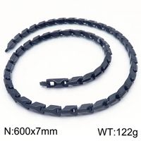 Hip-hop Solid Color Titanium Steel Plating Chain Men's Necklace sku image 5
