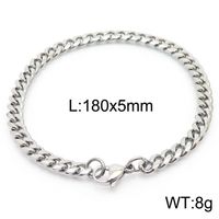 Simple Style Solid Color Titanium Steel Chain Unisex Bracelets sku image 7