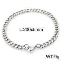 Simple Style Solid Color Titanium Steel Chain Unisex Bracelets sku image 15