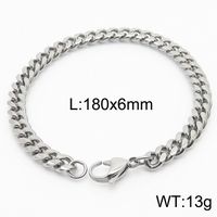 Simple Style Solid Color Titanium Steel Chain Unisex Bracelets sku image 8