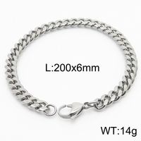Simple Style Solid Color Titanium Steel Chain Unisex Bracelets sku image 16